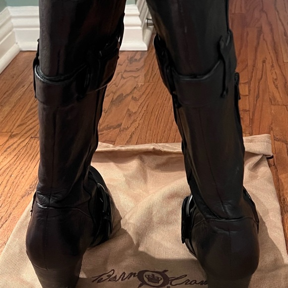 Born Black Black Leather Buckle Boots - Picture 4 of 7